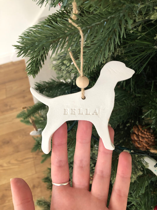 Personalised Dog Clay Ornament