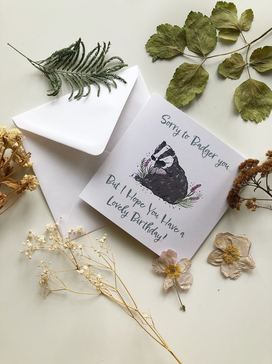 Badger Birthday Card