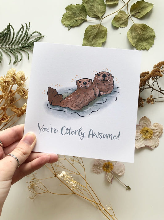 Sea Otter Birthday Card