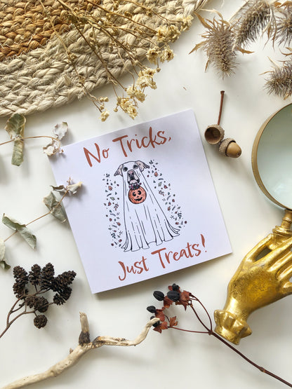 Not Tricks, Just Treats! - The Greedy Rescue Ghost Card