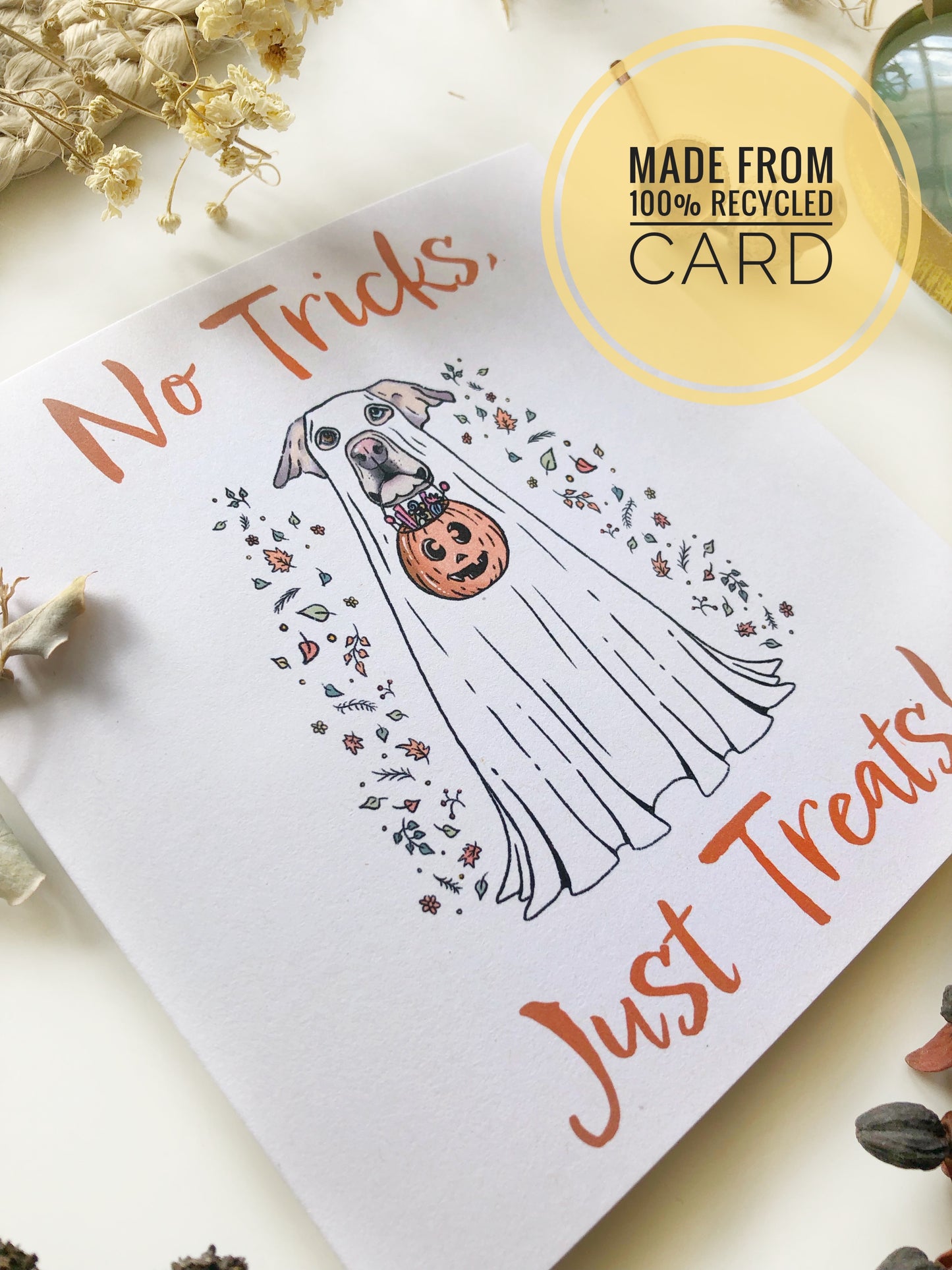 Not Tricks, Just Treats! - The Greedy Rescue Ghost Card