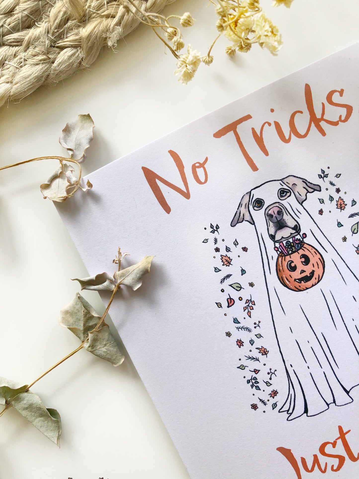 Not Tricks, Just Treats! - The Greedy Rescue Ghost Card