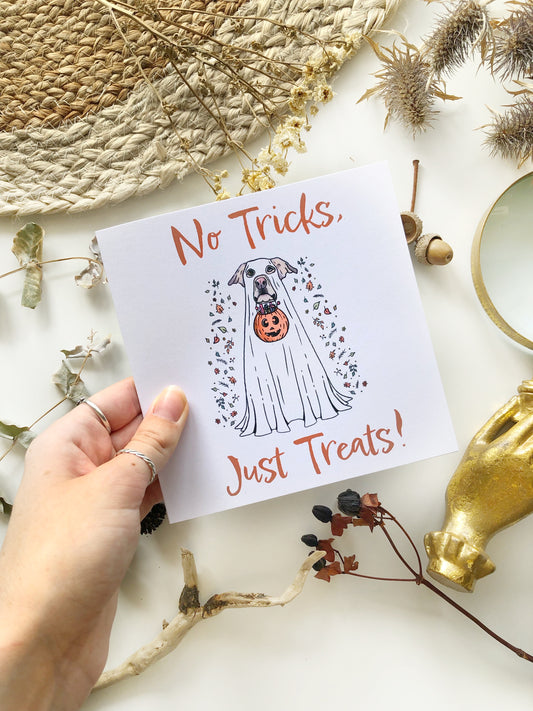 Not Tricks, Just Treats! - The Greedy Rescue Ghost Card